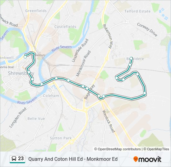 23 Bus Line Map