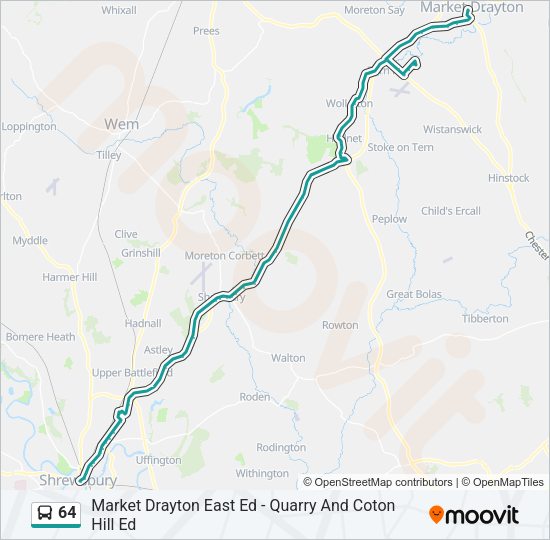 64 Bus Line Map