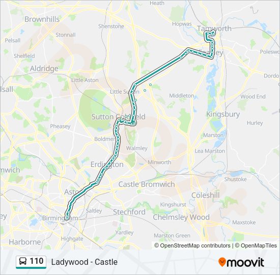 110 Bus Line Map