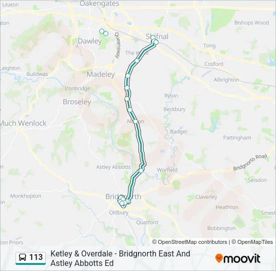 113 Bus Line Map