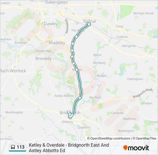 113 Bus Line Map