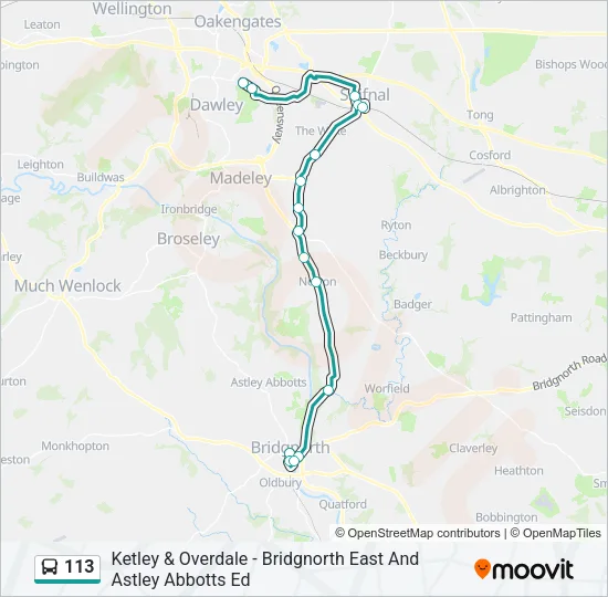113 Bus Line Map