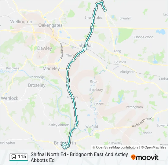 115 Bus Line Map
