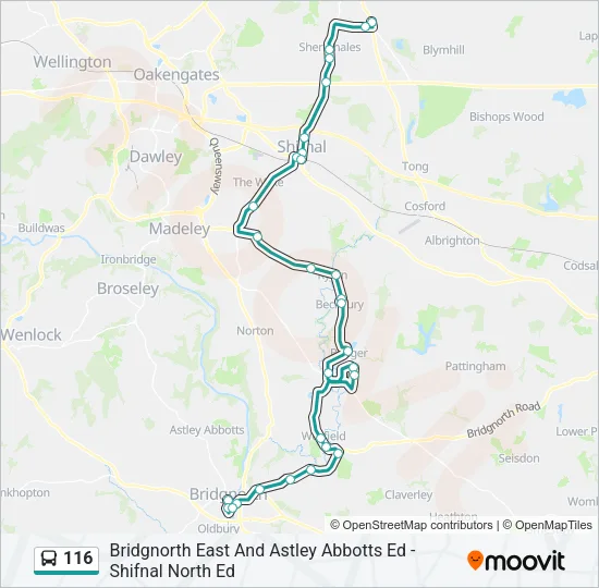 116 Bus Line Map