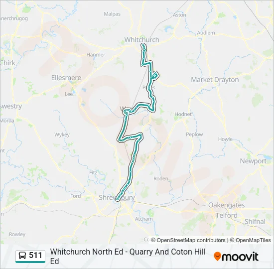 511 Bus Line Map