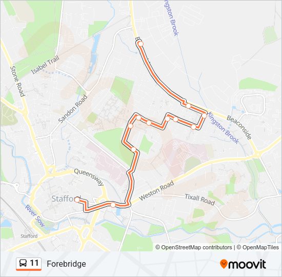 11 Bus Line Map