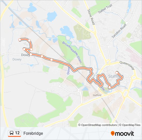 12 Bus Line Map