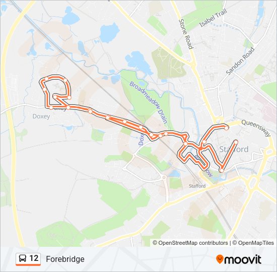 12 Bus Line Map