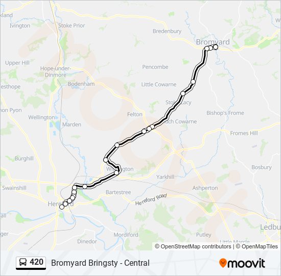 420 bus Line Map