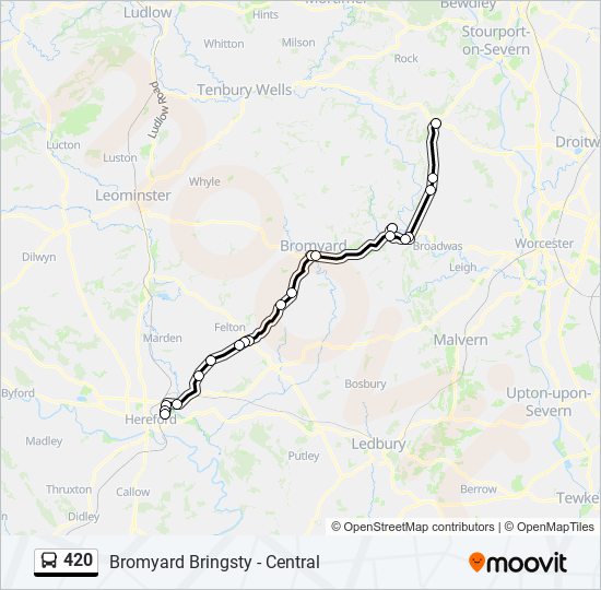 420 bus Line Map