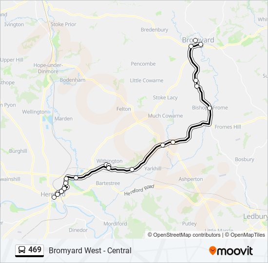 469 bus Line Map