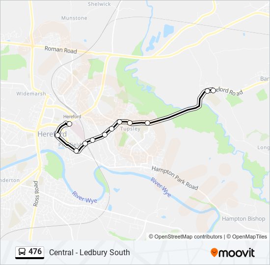 476 bus Line Map