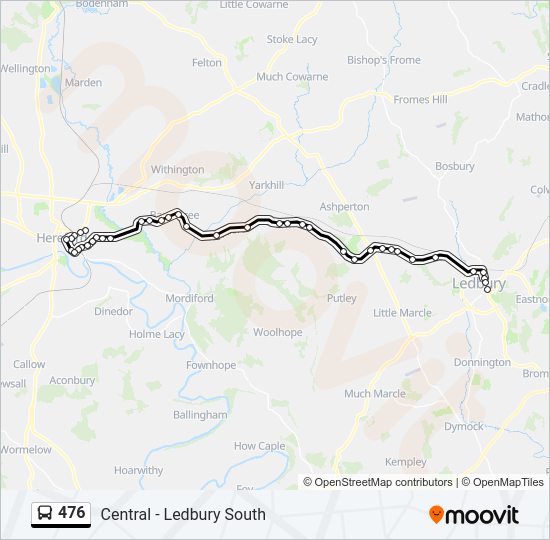 476 bus Line Map