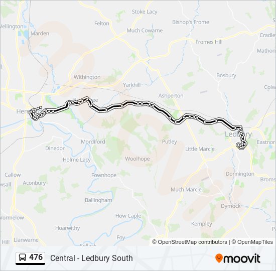 476 bus Line Map