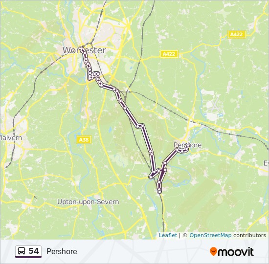 54 Route Schedules Stops Maps Pershore