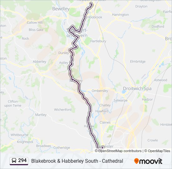 294 Bus Line Map