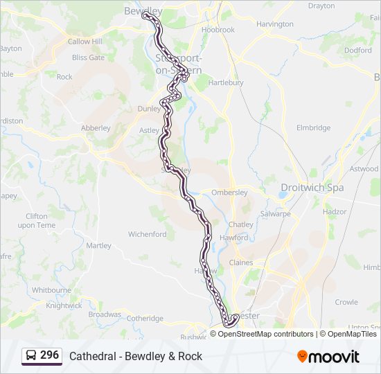 296 Route: Schedules, Stops & Maps - Bewdley (Updated)