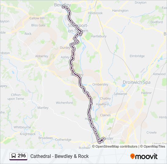 296 Bus Line Map