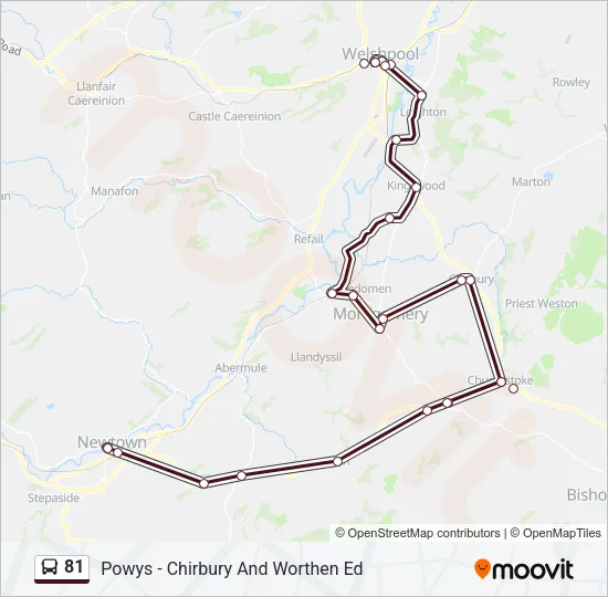 81 Bus Line Map