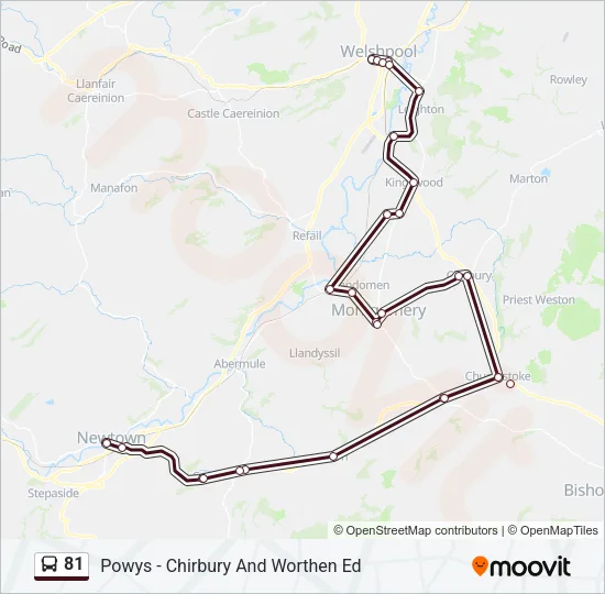 81 Bus Line Map