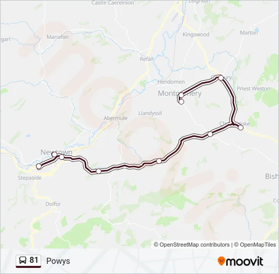 81 Bus Line Map