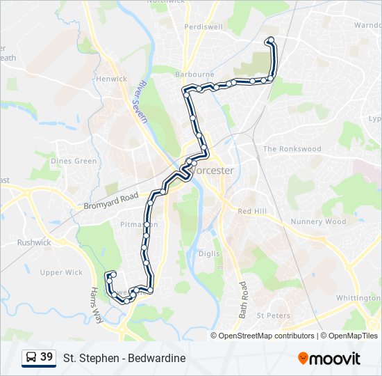 Bus 39 Route Map 39 Route: Schedules, Stops & Maps - Astwood (Updated)