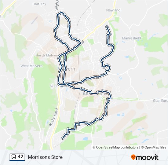 42 Route: Schedules, Stops &amp; Maps - Morrisons Store (Updated)