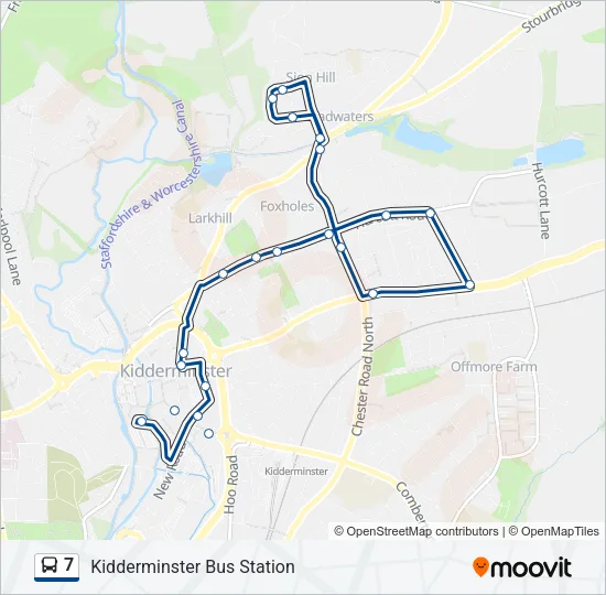 7 Bus Line Map
