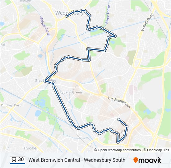 30 Bus Line Map