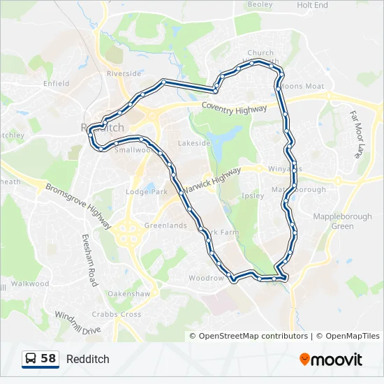 Bus 58 Route Map 58 Route: Schedules, Stops & Maps - Washford (Updated)