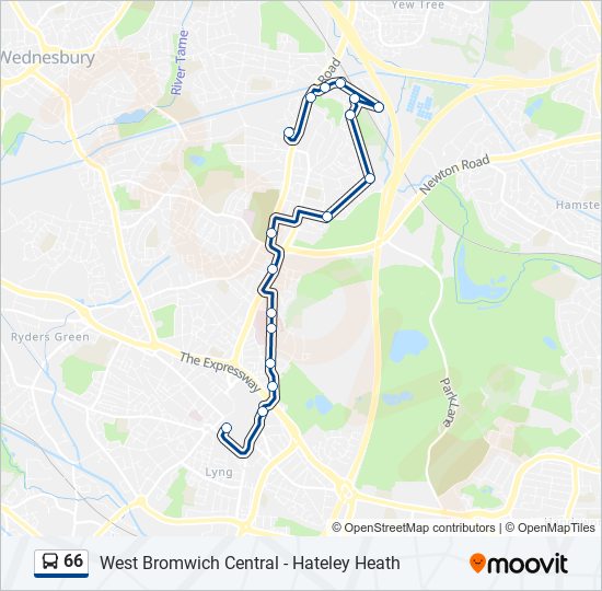 66 Route: Schedules, Stops & Maps - Stone Cross (Updated)