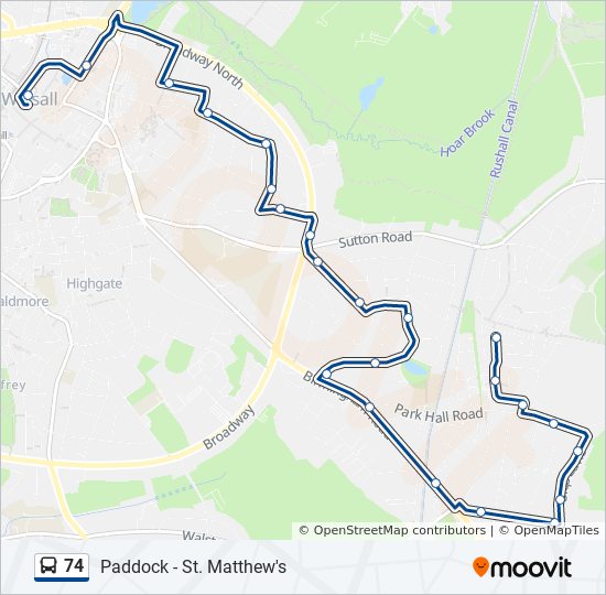 Bus 74 Route Map 74 Route: Schedules, Stops & Maps - Gillity Village (Updated)