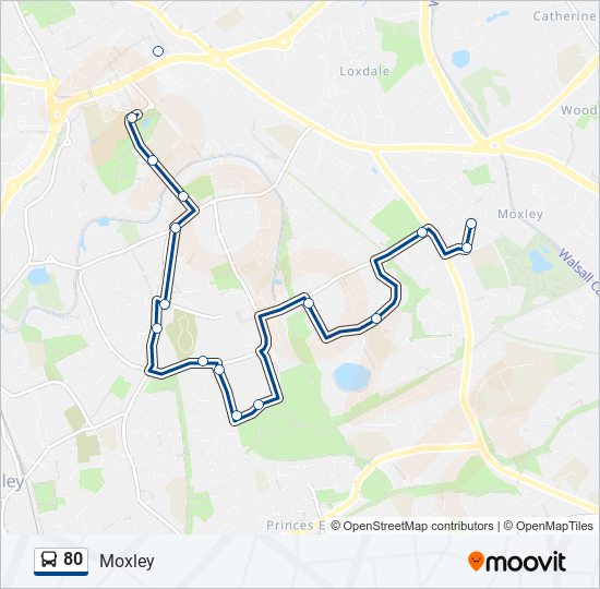 Bus 80 Route Map 80 Route: Schedules, Stops & Maps - Moxley (Updated)