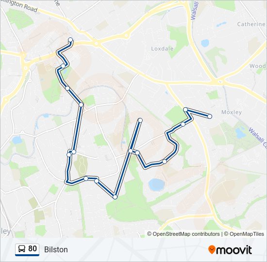 Bus 80 Route Map 80 Route: Schedules, Stops & Maps - Bilston (Updated)