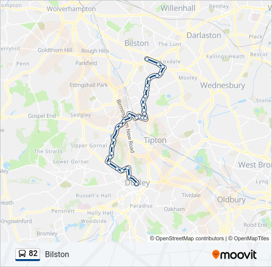 Bus 82 Route Map 82 Route: Schedules, Stops & Maps - Bilston (Updated)