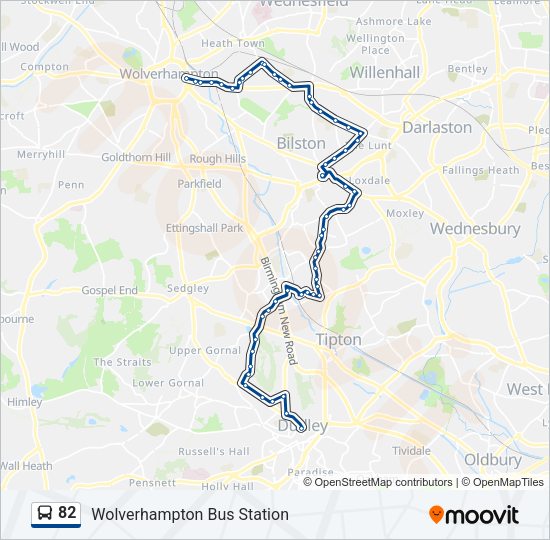 82 Bus Line Map