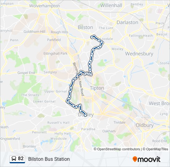 82 Bus Line Map