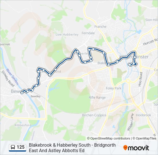 125 Bus Line Map