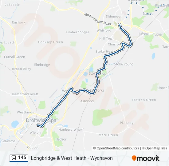 145 Bus Line Map
