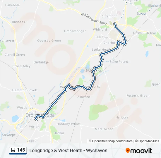 145 Bus Line Map