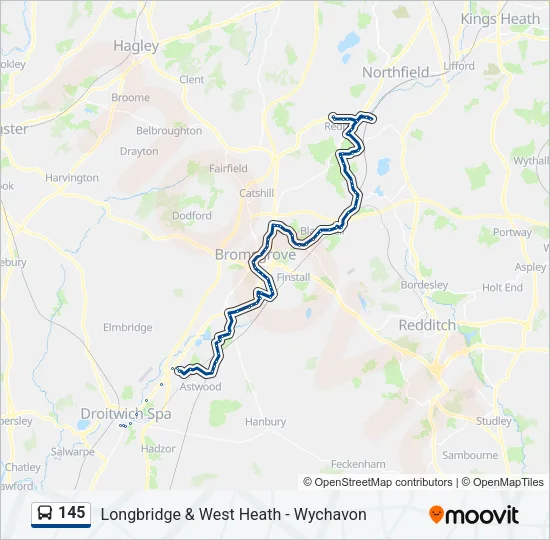 145 Bus Line Map