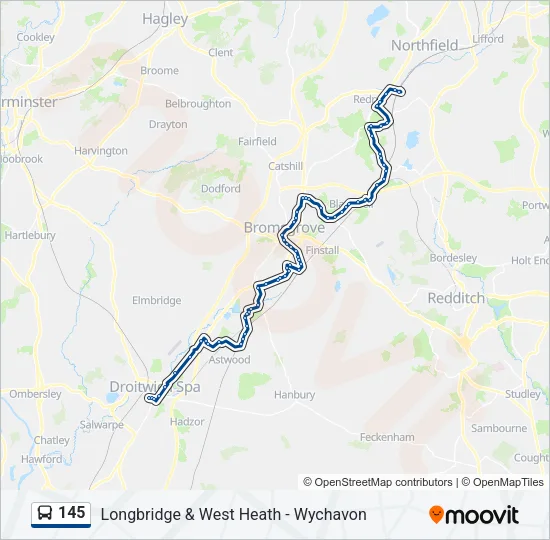 145 Bus Line Map