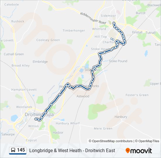 145 Route: Schedules, Stops & Maps - Bromsgrove (Updated)