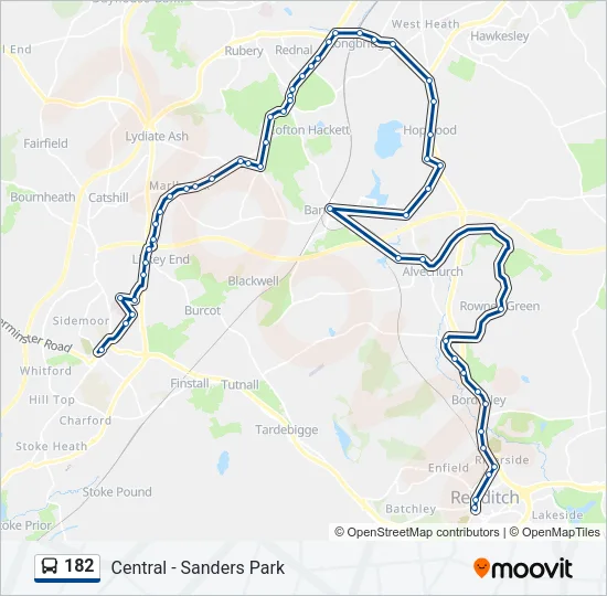 182 Bus Line Map