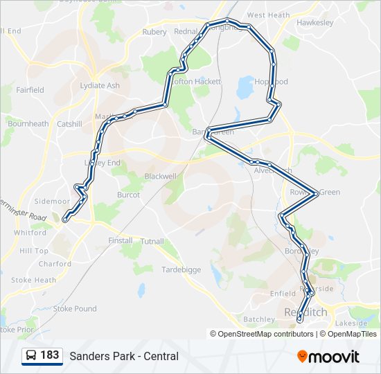 183 Bus Line Map