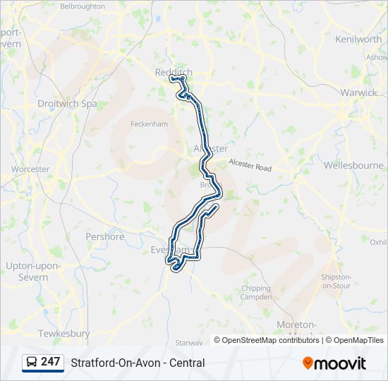 247 bus Line Map