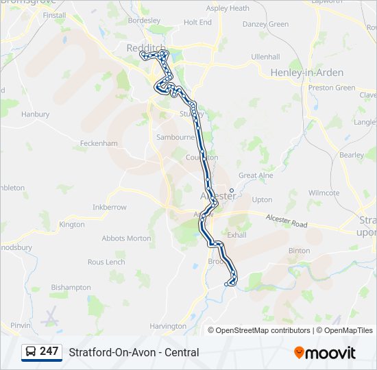 247 bus Line Map