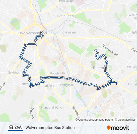 26A Bus Line Map