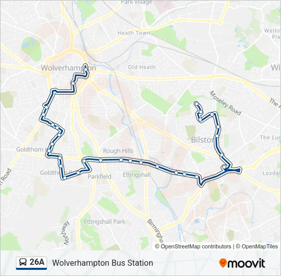 26A Bus Line Map
