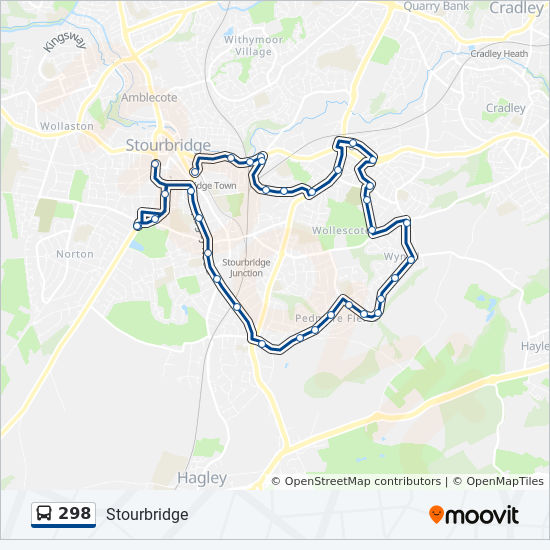 Bus 298 Route Map 298 Route: Schedules, Stops & Maps - Wynall (Updated)